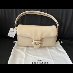 Coach Pillow Tabby 26 in Ivory / Brass